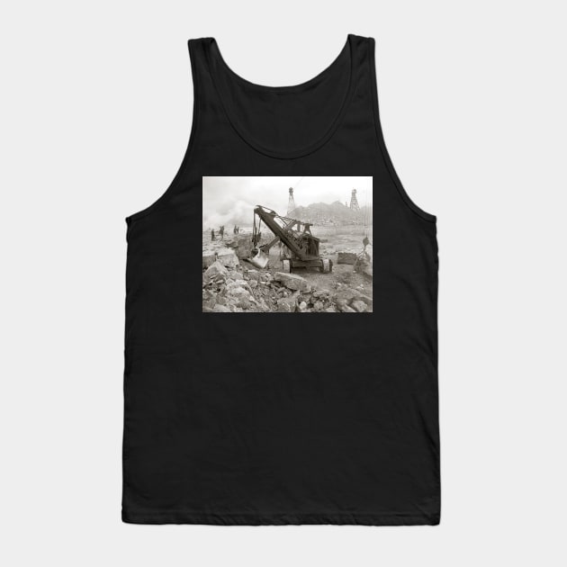 Steam Shovel, 1910. Vintage Photo Tank Top by historyphoto